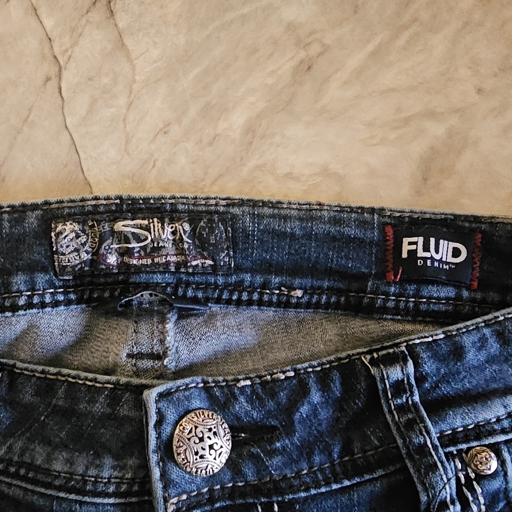 Silver Jeans Suki Mid Super Skinny Fluid Denim Women Sz. 31 Jeans - Picture 9 of 11